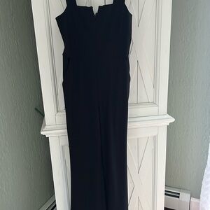 Elegant Black Jumpsuit V cut